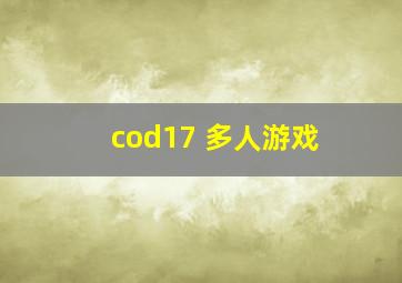 cod17 多人游戏